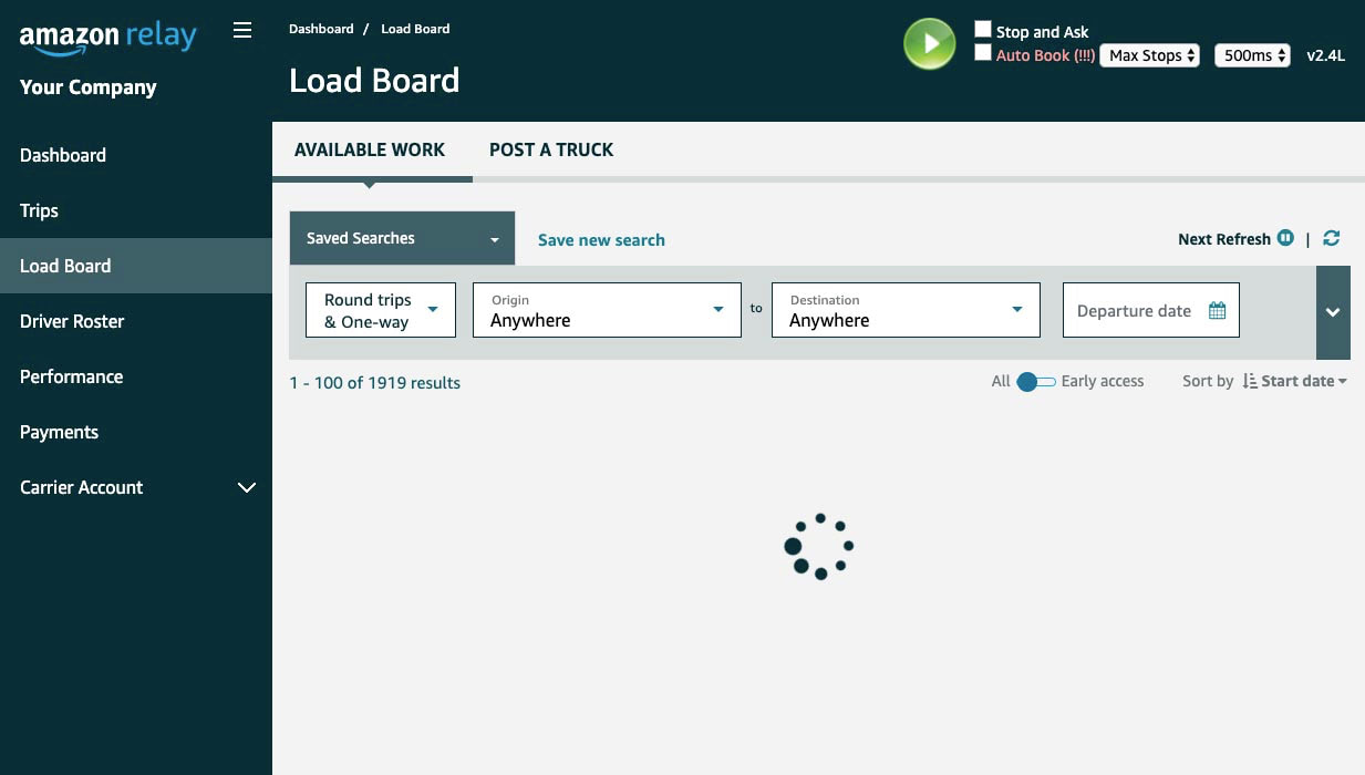 Amazon Relay Bot & Autobooker for Trucking Dispatch Teams cover
