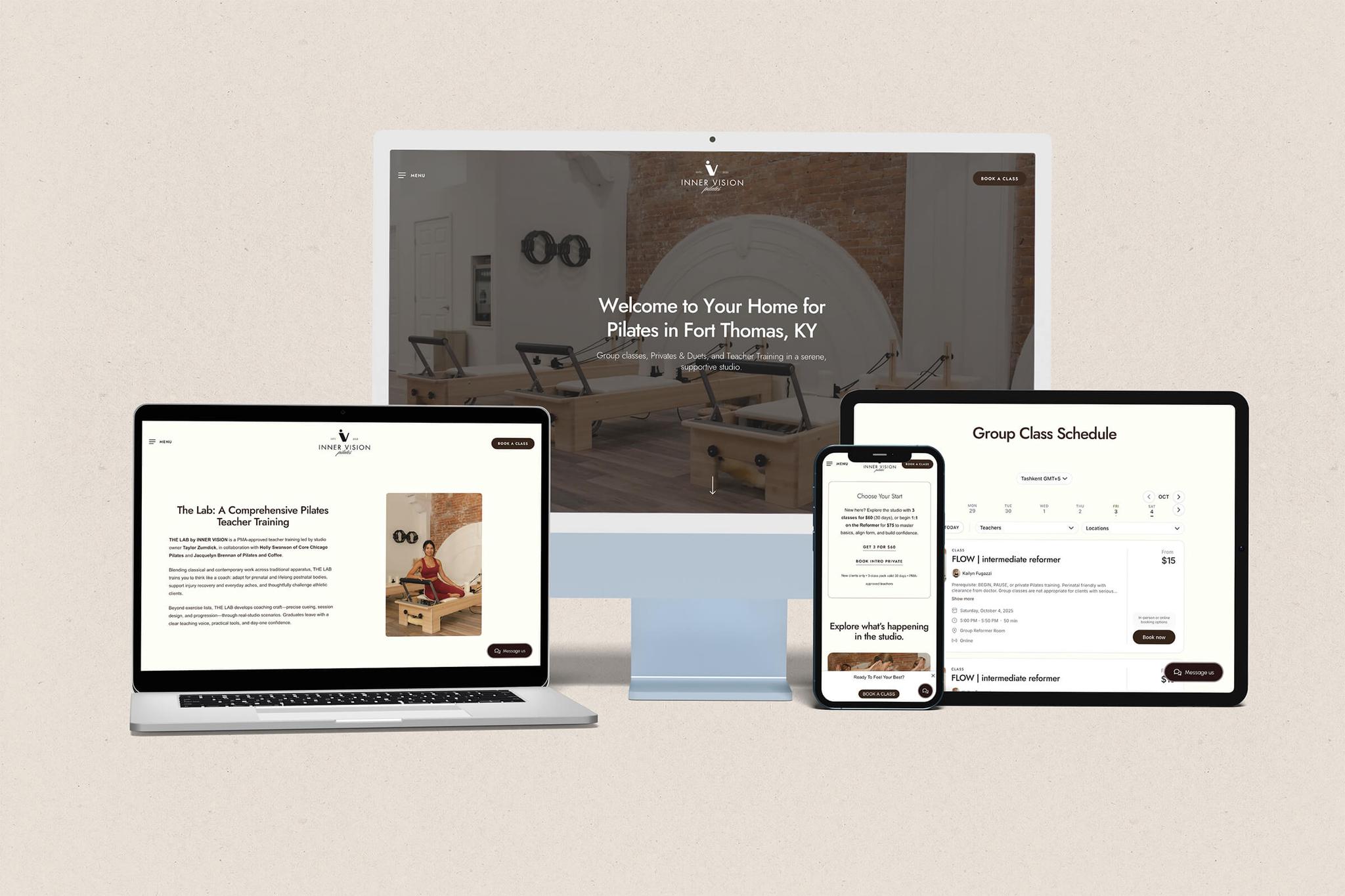 Pilates Studio Website Program cover